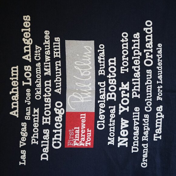 2004 Gildan Phil Collins First Final Farewell Tour Men's XXL T-Shirt RN# 93846 - Picture 11 of 14